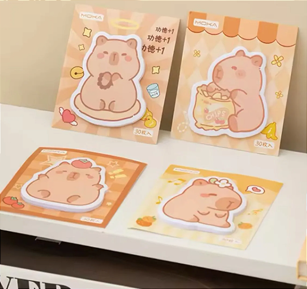 Bloco Adesivo Capivara 30 Folhas 7,5 x 8,5 cm - Importado