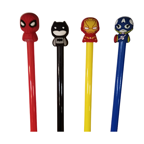 Caneta Gel Vingadores 0.5mm com 4 unidades- Preta