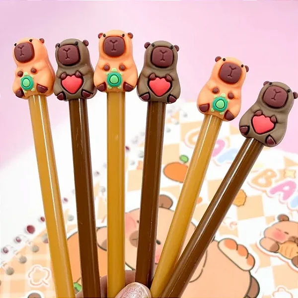 Caneta Fofa Capivara Love – 0.5mm Preta