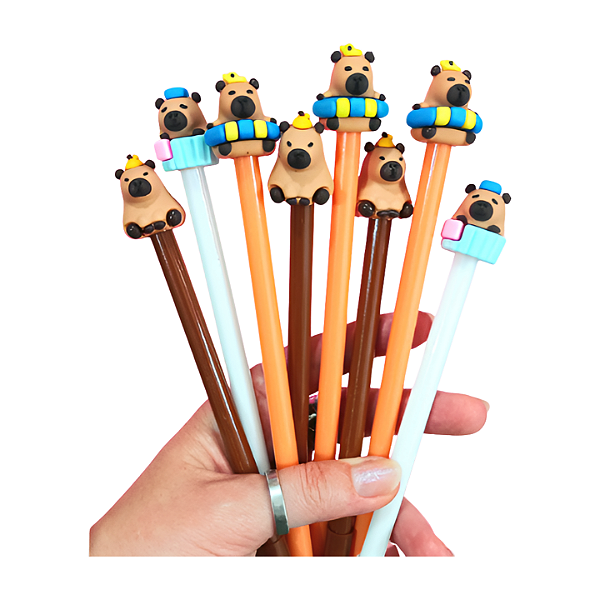 Caneta Fofa Capivara Relax - 0.5mm Azul