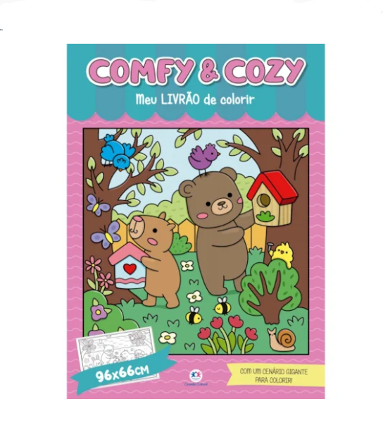 Livro tapete Comfy and Cozy - Meu livrão de colorir