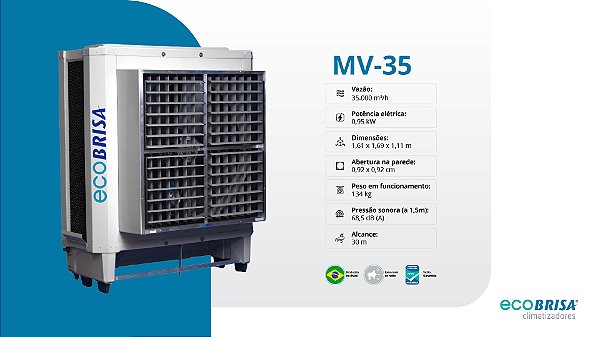 CLIMATIZADOR EVAPORATIVO ECOBRISA MV-35