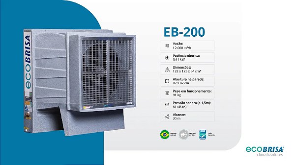 CLIMATIZADOR EVAPORATIVO ECOBRISA EB-200