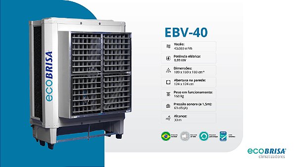CLIMATIZADOR EVAPORATIVO ECOBRISA EBV-40