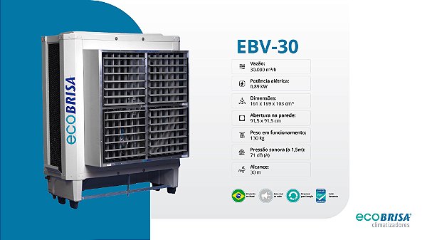 CLIMATIZADOR EVAPORATIVO ECOBRISA EBV-30