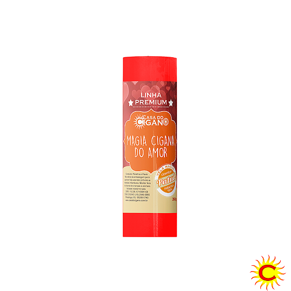 Vela 7 Dias Maga cigana do amor c/ essência e patuá - Linha Premium Casa do Cigano