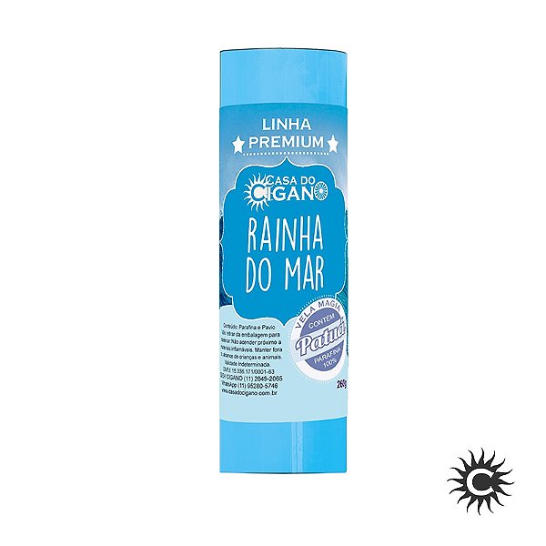 Vela - 7 Dias - 50mm x Unidade - Linha Premium - Rainha do Mar Iemanjá - Com essência e Patuá