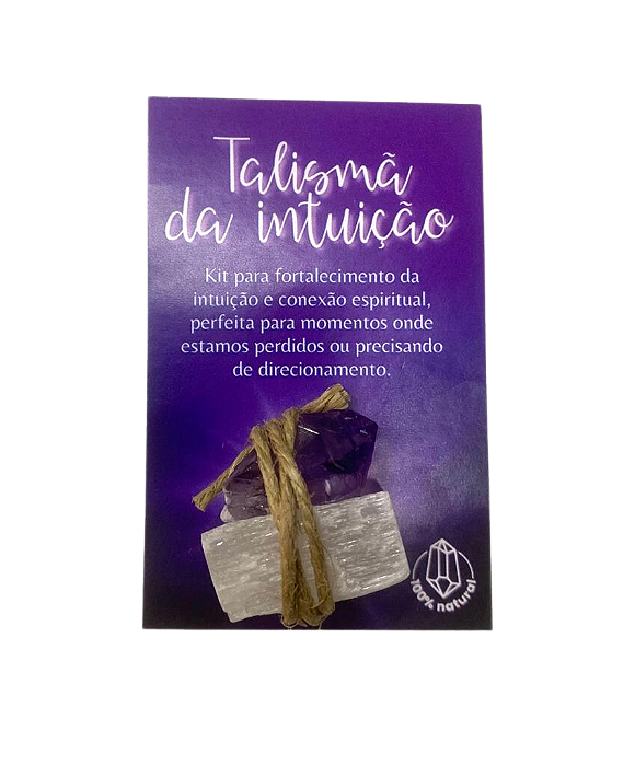 Talismã da INTUIÇÃO - Selenita e Ametista