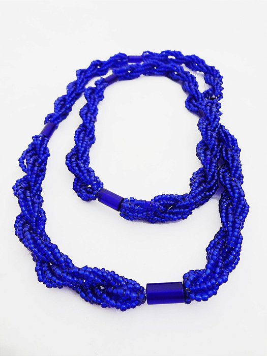 Brajá - 6 Fios - Cristal - Azul Escuro