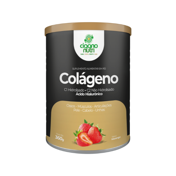 Colágeno - 360g Morango - Cigano Nutri