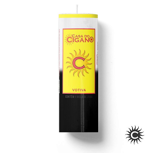 Vela 7 Dias Branca e Preta 260g - Casa do Cigano