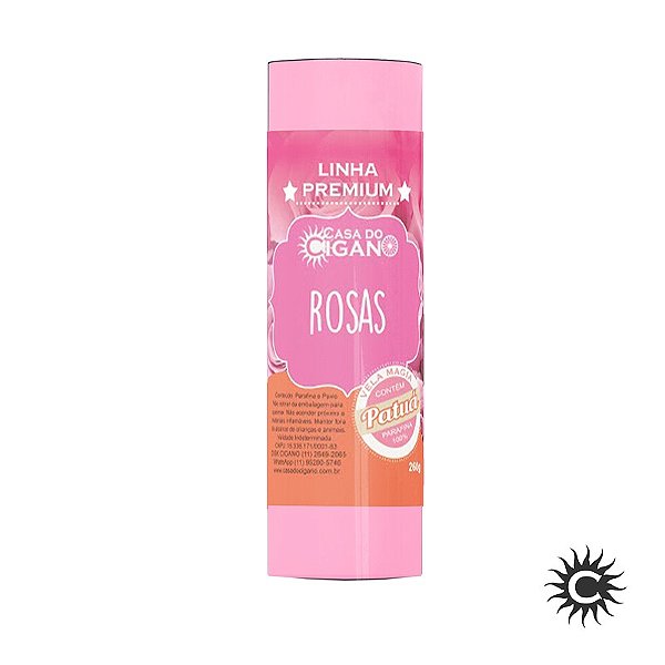 Vela 7 Dias Rosas c/ essência e patuá Linha Premium - Casa do Cigano