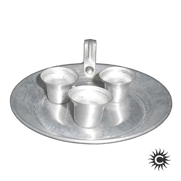 Castiçal - Porta Velas - Alumínio - 3 Velas