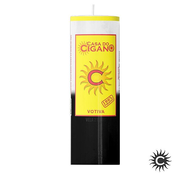 Vela 21 Dias Branco e Preto 1.8kg - Casa do Cigano