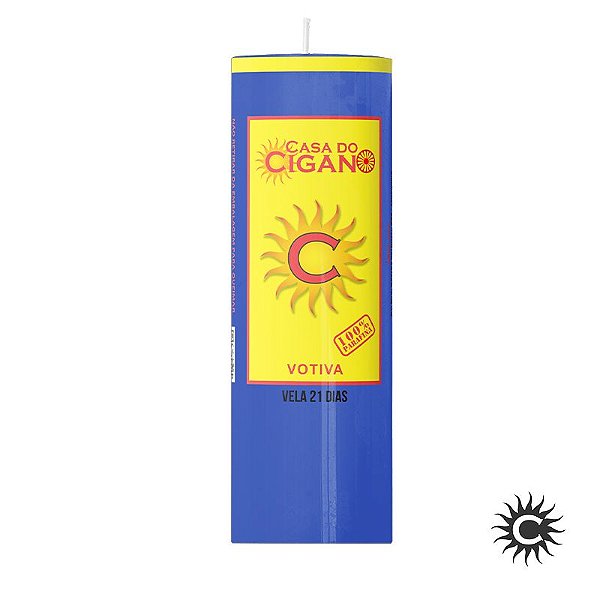 Vela 21 Dias Azul Claro 1.8kg - Casa do Cigano