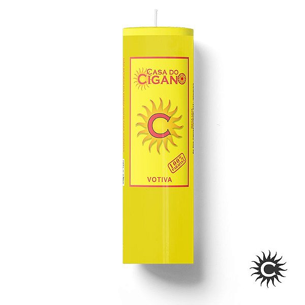 Vela 21 Dias Amarela 1.8kg - Casa do Cigano