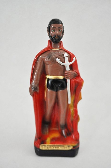 Imagem - Exú Meia Noite - Gesso - 20cm