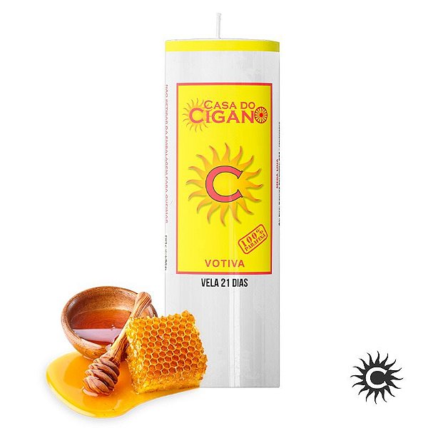 Vela 21 Dias Mel Branca Especial 1.8kg - Casa do Cigano
