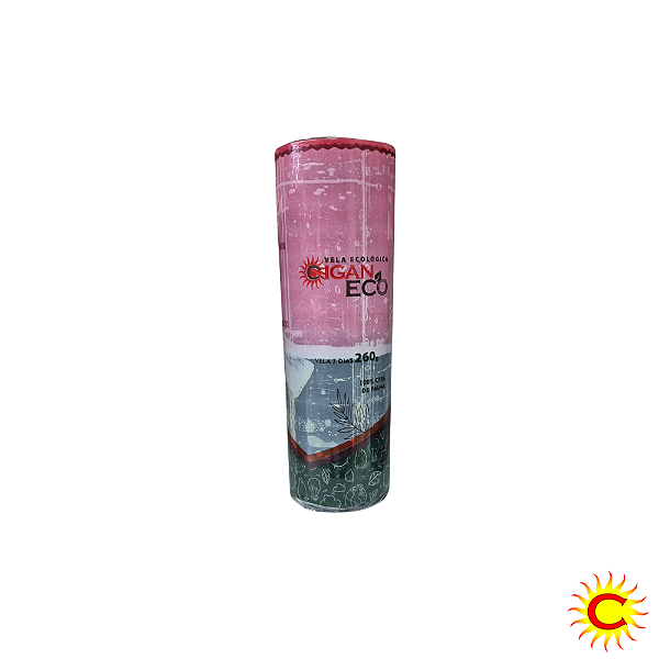 Vela 7 Dias Ecológica Ciganeco 260g - Vermelha - Casa do Cigano