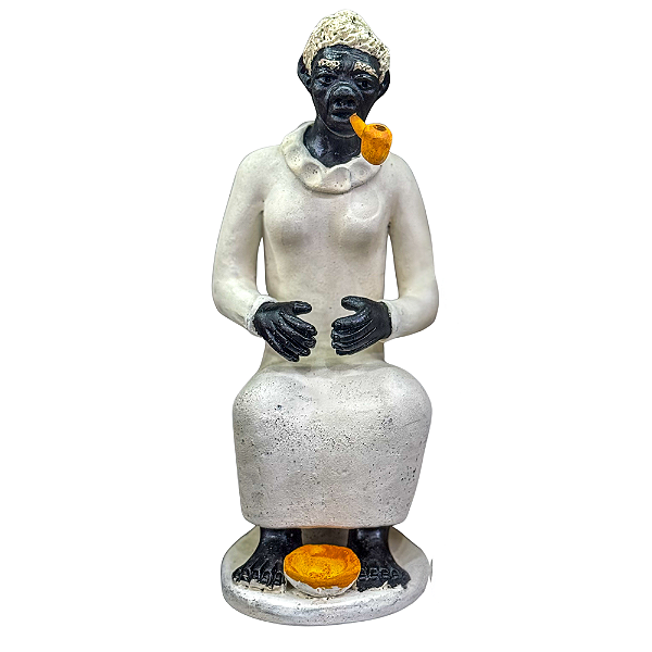 Imagem de Preto Velho e Preta Velha de Argila – 30 cm