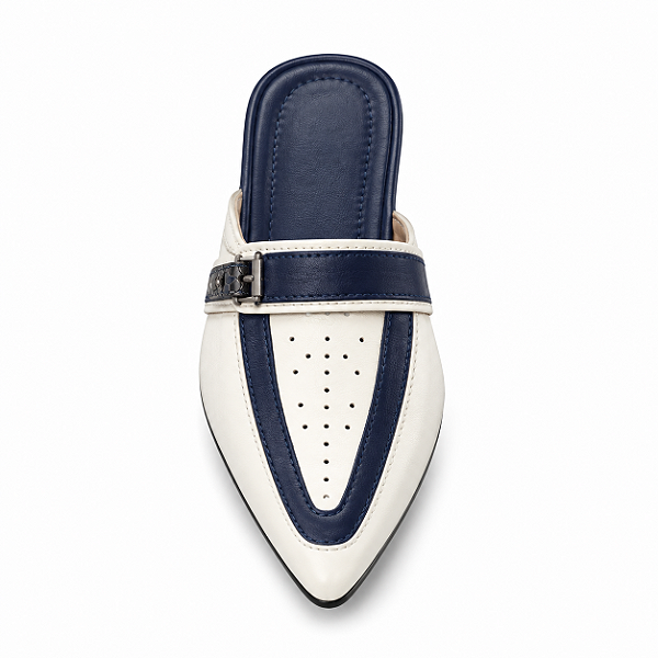 Babuche Luxo Masculino branco e Preto Onira N41