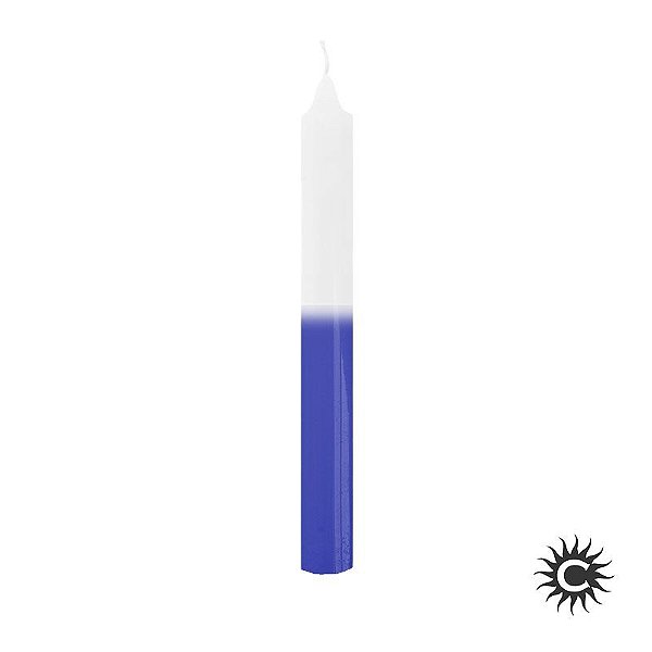 Vela Palito Unidade Branca E Azul