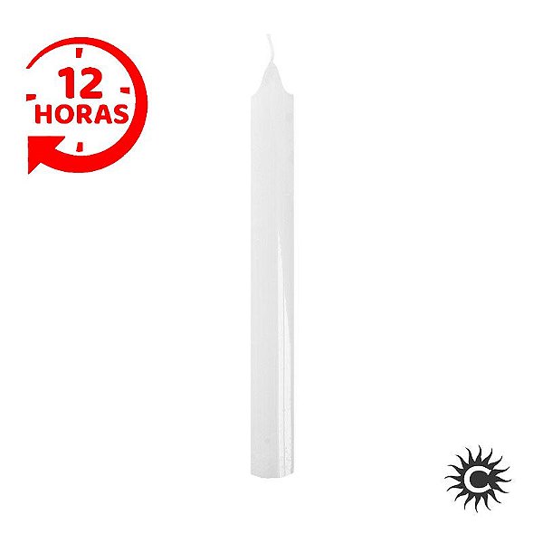 Vela Palito Branca 12 Horas 9 unidades 1kg - Casa do cigano