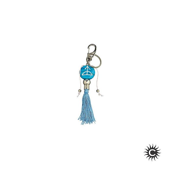 Chaveiro - Oxossi Azul Murano