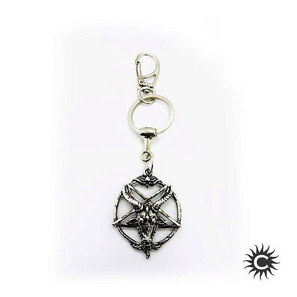 Chaveiro - Metal - Pentagrama Bode Baphomet