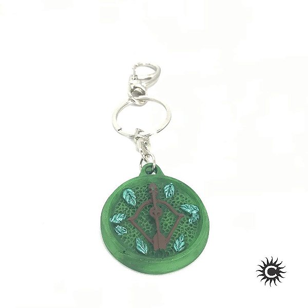 Chaveiro - Resina - Oxossi Verde
