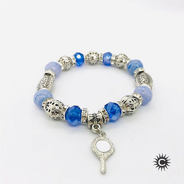 Pulseira - Iemanjá Azul Com Abb Cristal E Silicone