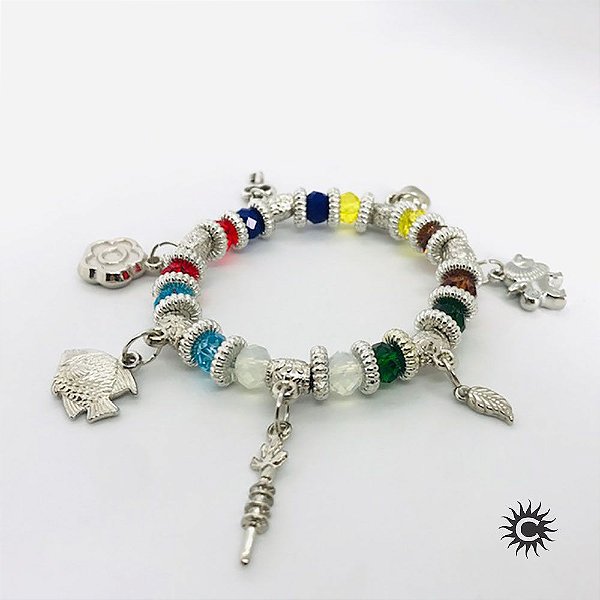 Pulseira - 7 Linhas Cristal E Silicone