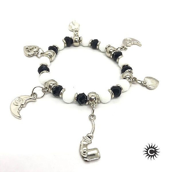 Pulseira - Preto Velho Cristal E Silicone