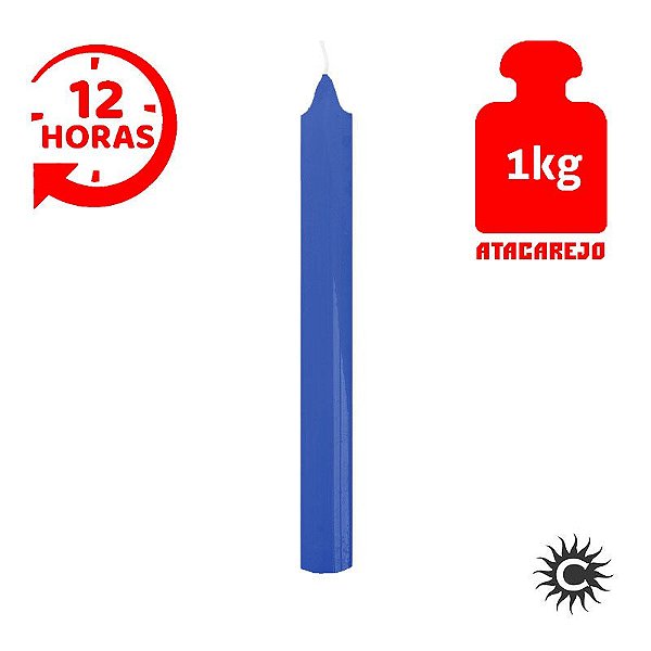 Vela - 12 Horas - Azul Escuro (9 Velas)