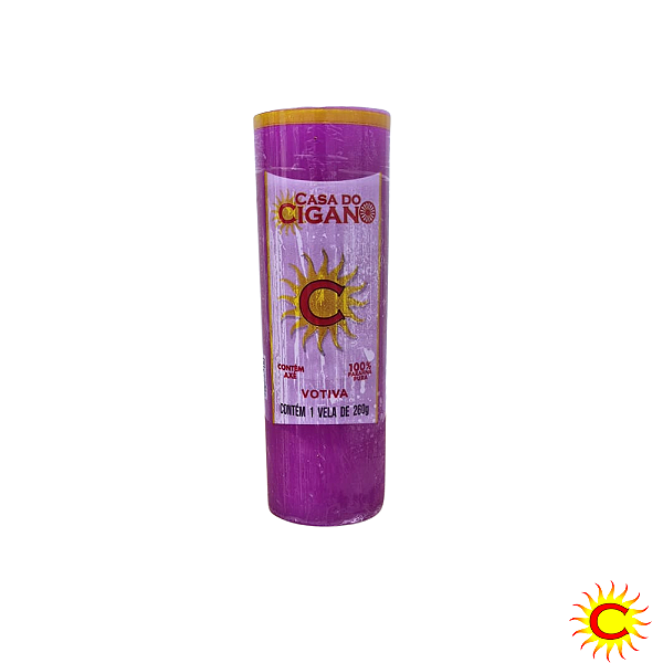 Vela 7 Dias Magenta 260g - Casa do Cigano