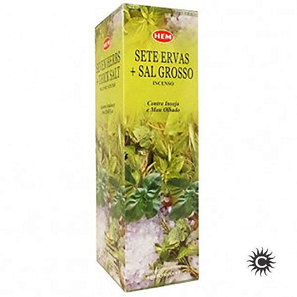 Incenso - Hem - Box Com 25 Caixas - Sete Ervas Com Sal Grosso