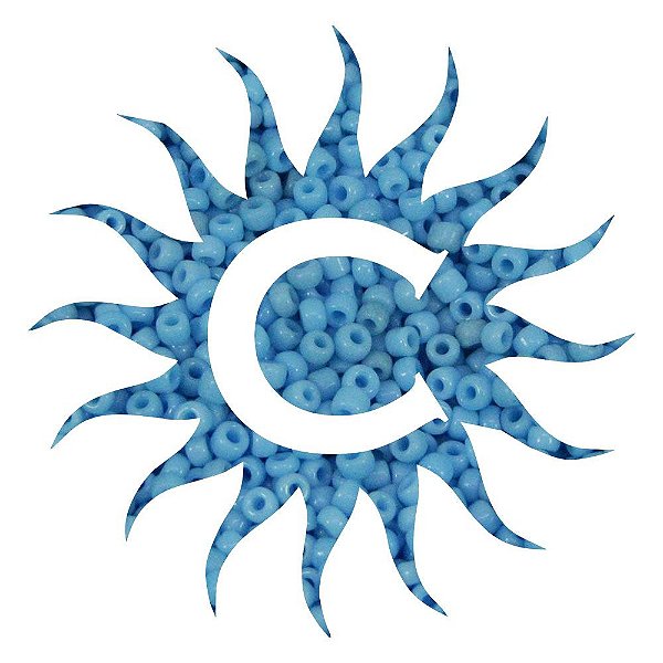 Miçanga- Leitosa - 100g - Azul Claro