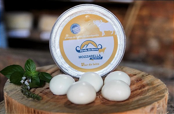 Flor de Leite Mozzarella de Búfala Pérola da Serra - 250grs (ENVIO SOMENTE PARA SUDESTE E VIA SEDEX)