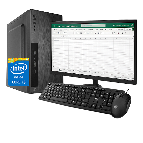 Computador Completo com Monitor, Intel Core i5, SSD 240GB, 16GB RAM e Kit Teclado e Mouse – NexPro