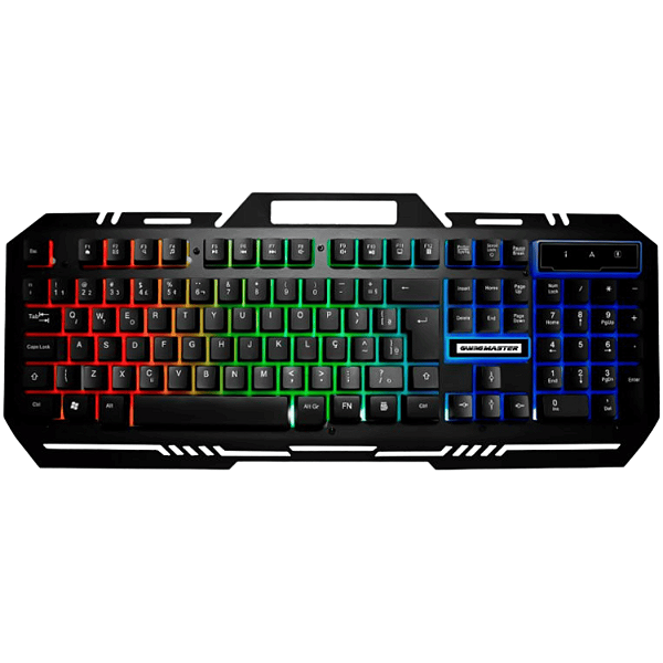 Teclado Gamer K-Mex Fusion Color KMM712 ABNT2 com Iluminação LED 3 Cores USB – Durabilidade e Estilo para o Seu Setup