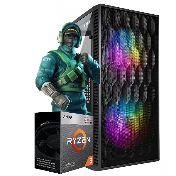 Pc Gamer NexFran Pulse, Ryzen 3 3200G, 16 GB DDR4, SSD 256GB, Placa-Mãe A520M, Pronto Para Jogar