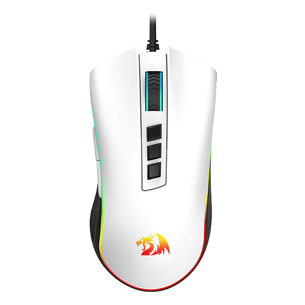 Mouse Gamer Redragon Cobra V2 Cypher RGB – 12.400 DPI, Pixart PMW3327, 8 botões, USB, Branco