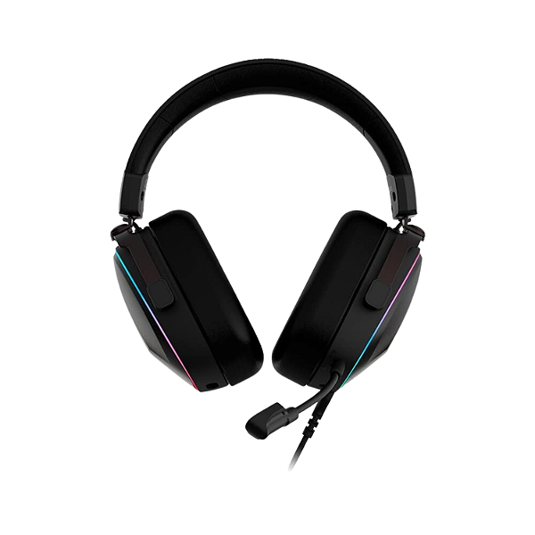 Headset Gamer A+Plus Atis AH200 RGB, 50 mm, Microfone Removível, USB + P2 (3,5 mm) – Preto
