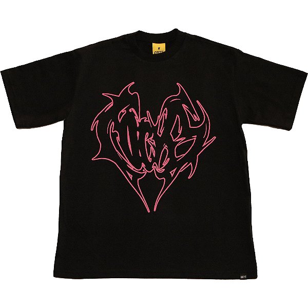 CAMISETA HEART BLACK PINK