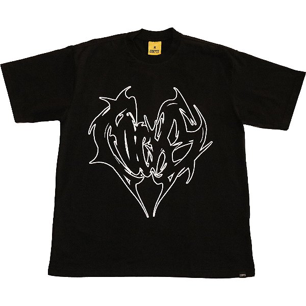 CAMISETA HEART PRETA