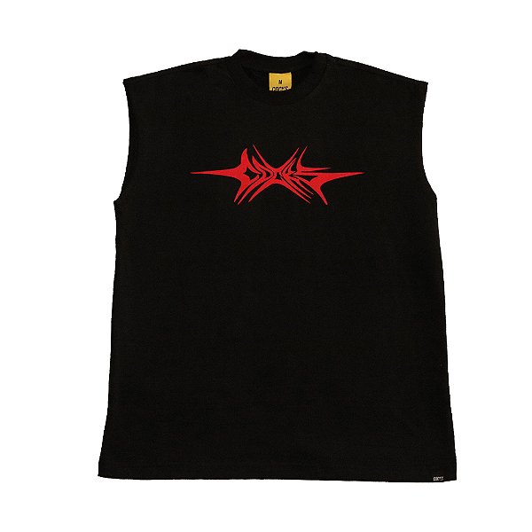 REGATA PRETA LOGO TRASH RED