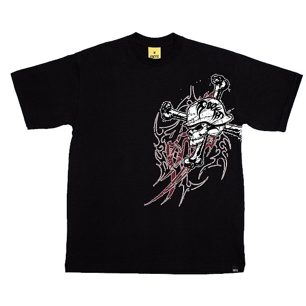 CAMISETA SKULL RED PRETA