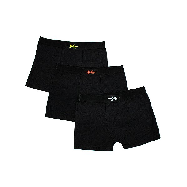 KIT 3 CUECAS BOXER LOGO