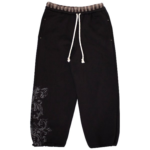 CALÇA BAGGY MOLETOM RAMOS BLACK