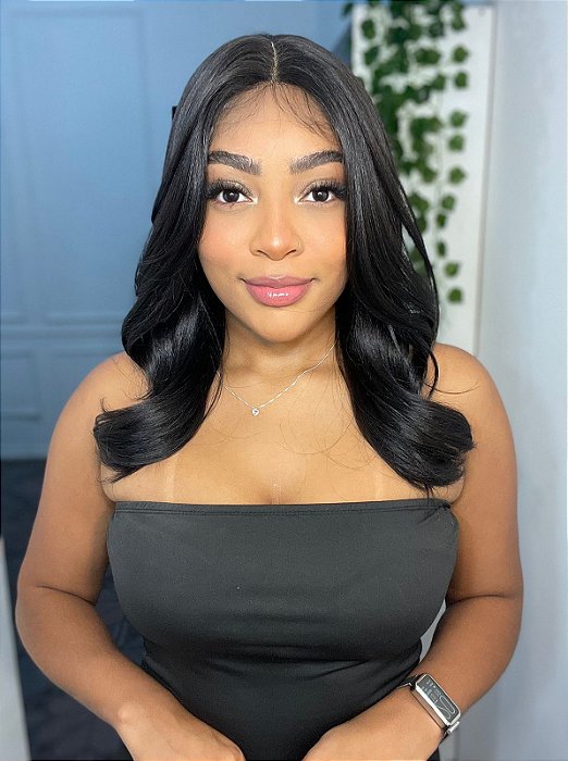 Lace Front Gina Castanho Escuro